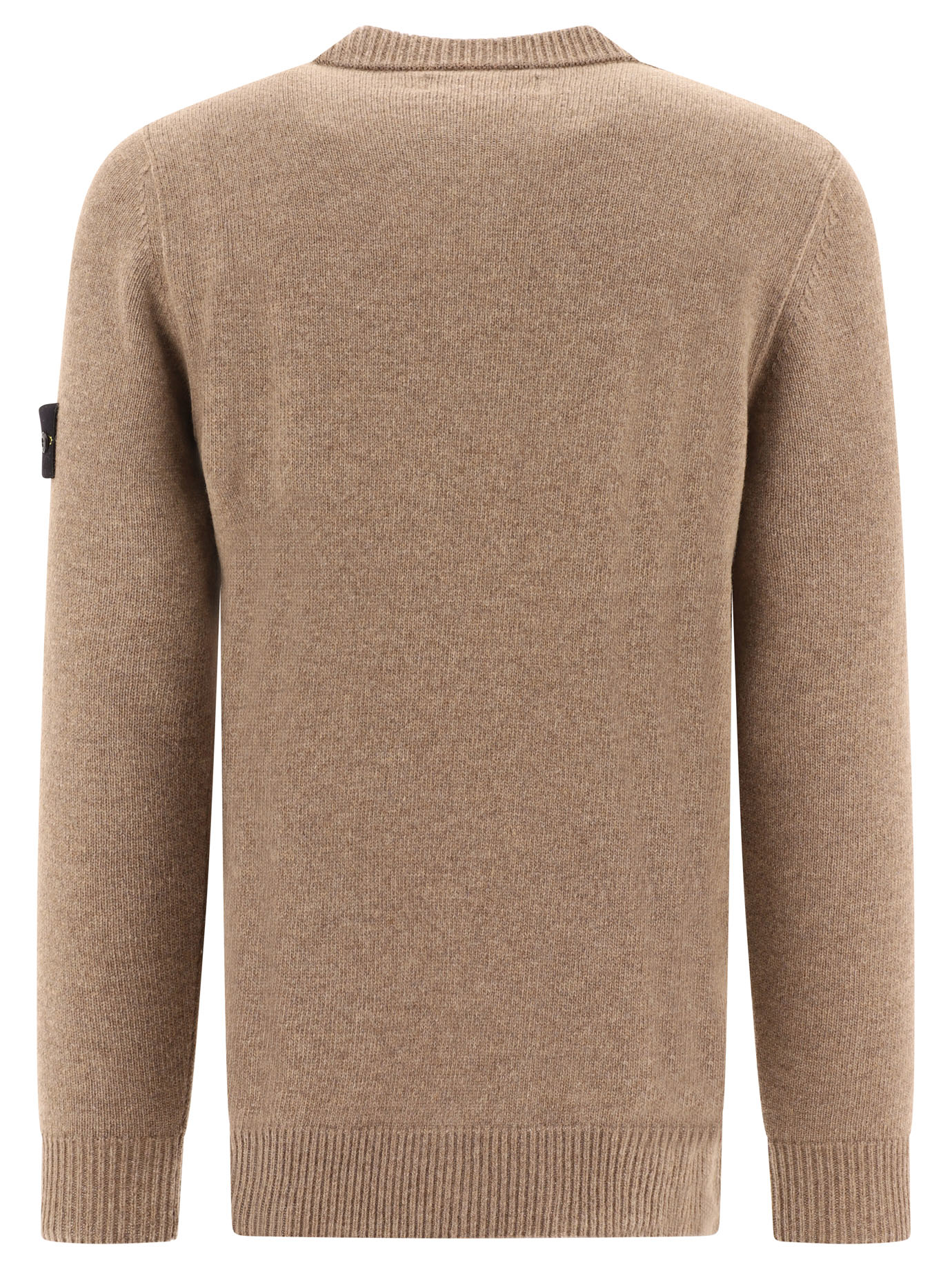 STONE ISLAND Brown Compass crewneck sweater